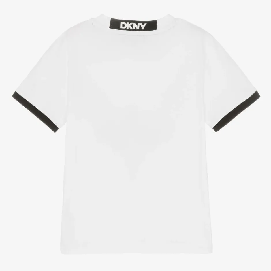 DKNY White Organic Cotton T-Shirt Clearance