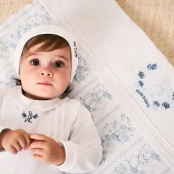 Peter Rabbit™ by Childrensalon White Padded Linen & Cotton Blanket (97cm) Outlet