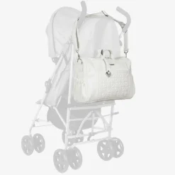 Nanán White Quilted Changing Bag (36cm) Outlet