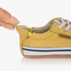 Tip Toey Joey Yellow Leather First Walker Trainers Online